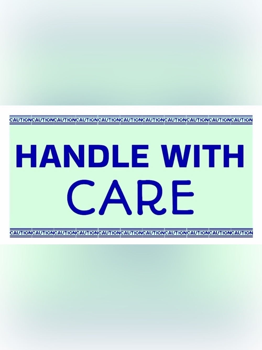 30 STICKERS - 2.25” x 1.25” - HANDLE WITH CARE